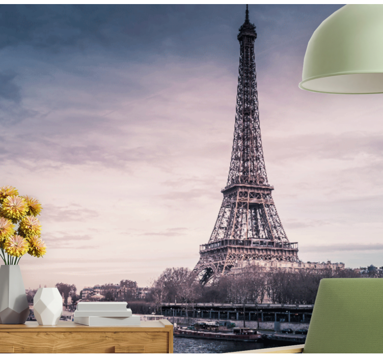 Eiffeltornets siluett Fototapeter Paris - Tenstickers