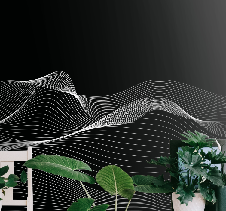 Eleganta flytande linjer Fototapeter Modernt - Tenstickers