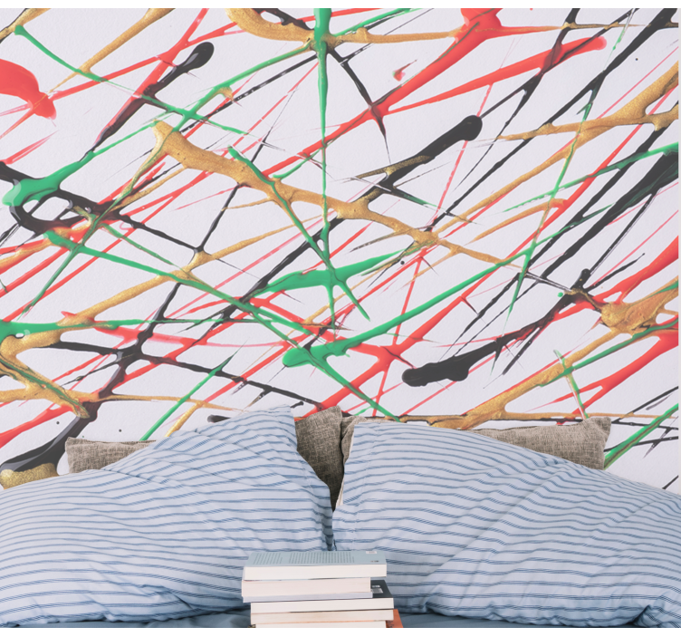 Fototapeter abstrakt energiska penseldrag - Tenstickers