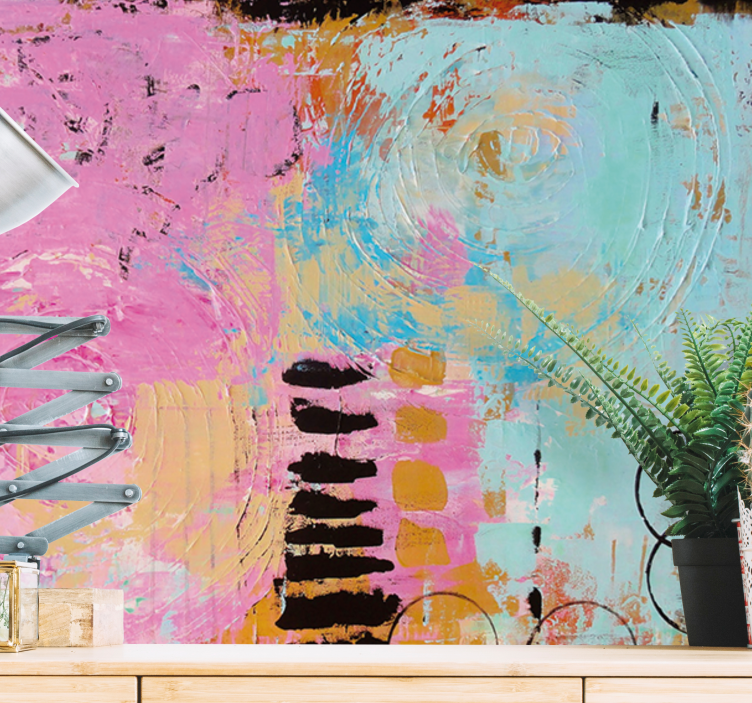 Fototapeter abstrakt färgglada virvlar - Tenstickers