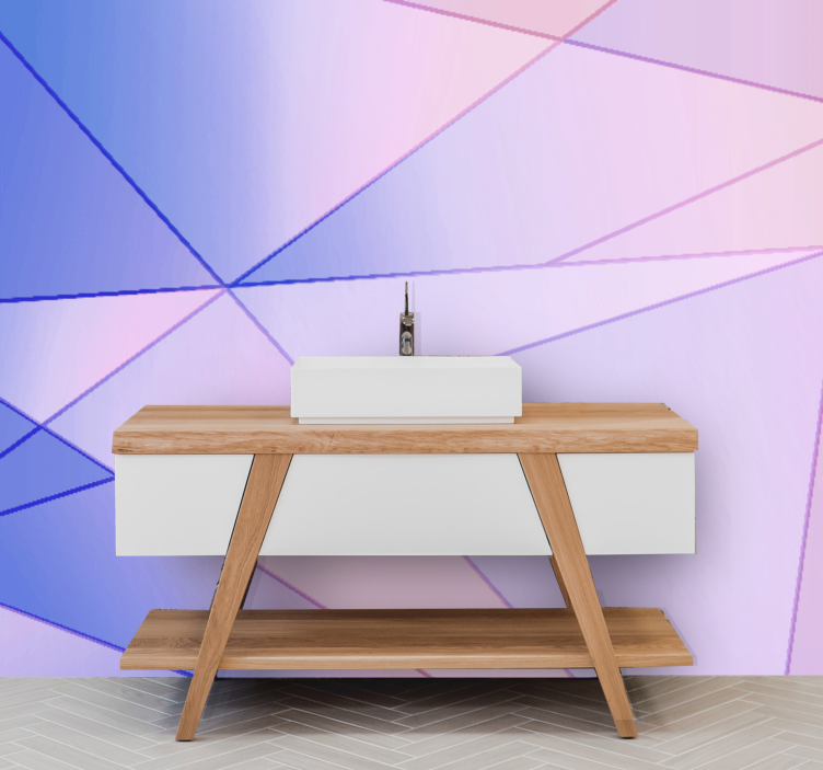 Fototapeter abstrakt geometrisk färglek - Tenstickers