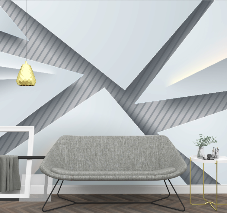 Fototapeter abstrakt geometriska lagerformer - Tenstickers