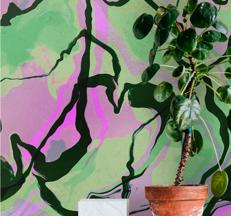 Fototapeter abstrakt organisk formkomposition - Tenstickers