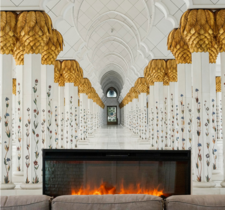 Fototapeter afrikansk majestätisk kolonn hall - Tenstickers