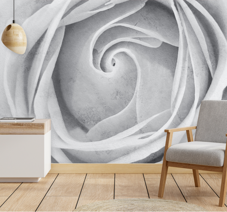 Fototapeter blommor elegant ros spiral - Tenstickers