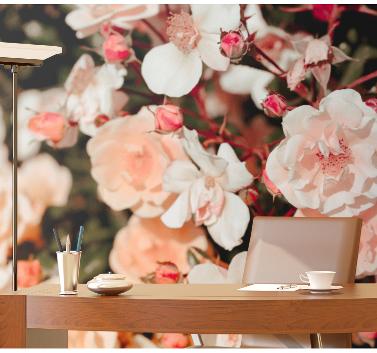 Fototapeter blommor rosblommor petal - Tenstickers