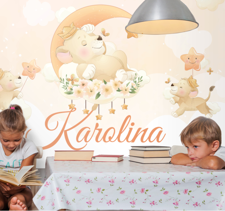 Fototapeter djur drömmande leonscen - Tenstickers