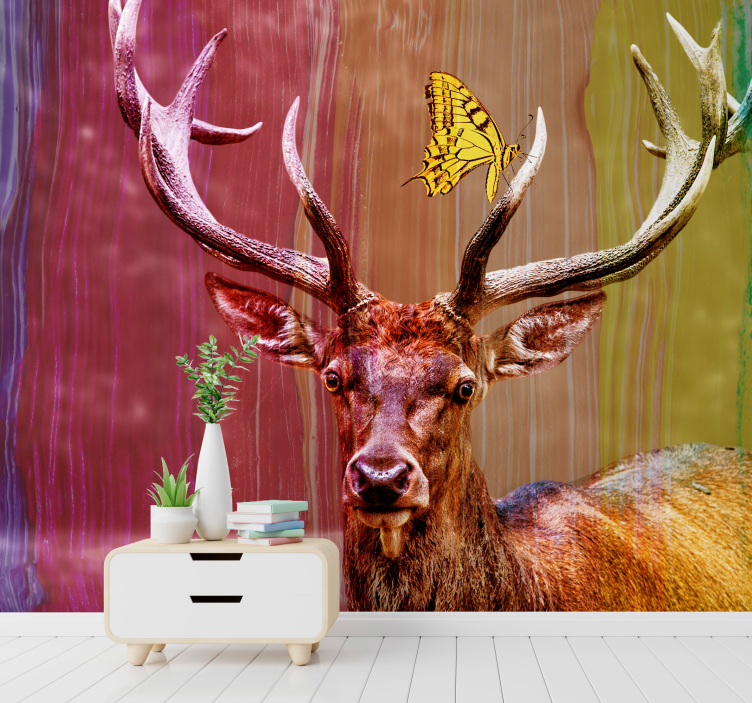 Fototapeter djur majestätisk hjorthuvud - Tenstickers