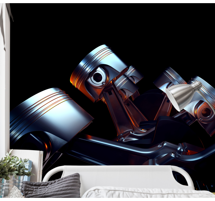 Fototapeter fordon motordel detalj - Tenstickers