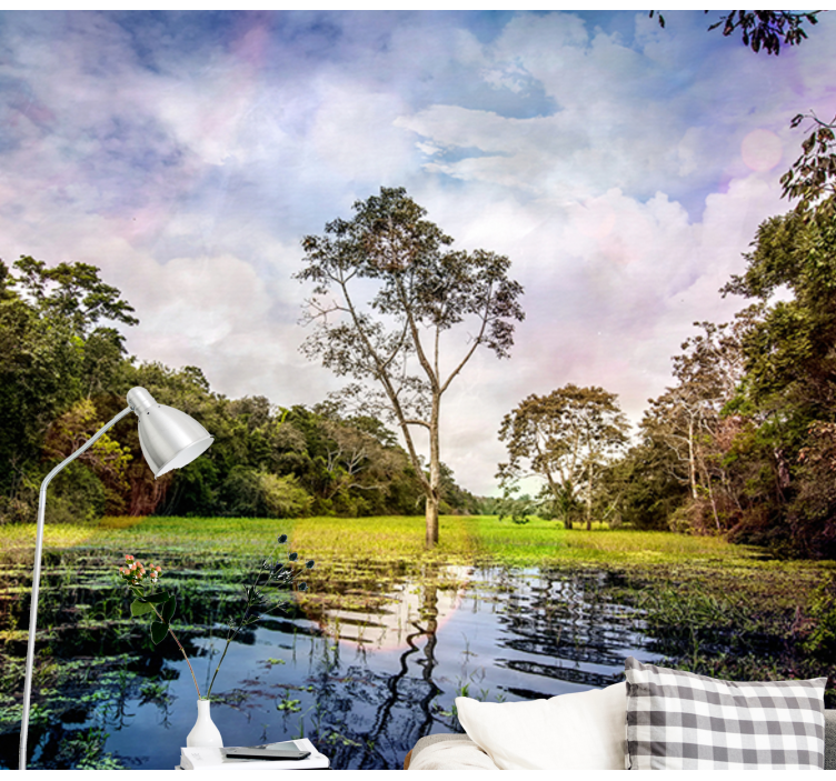 Fototapeter landskap fridfull naturscen - Tenstickers