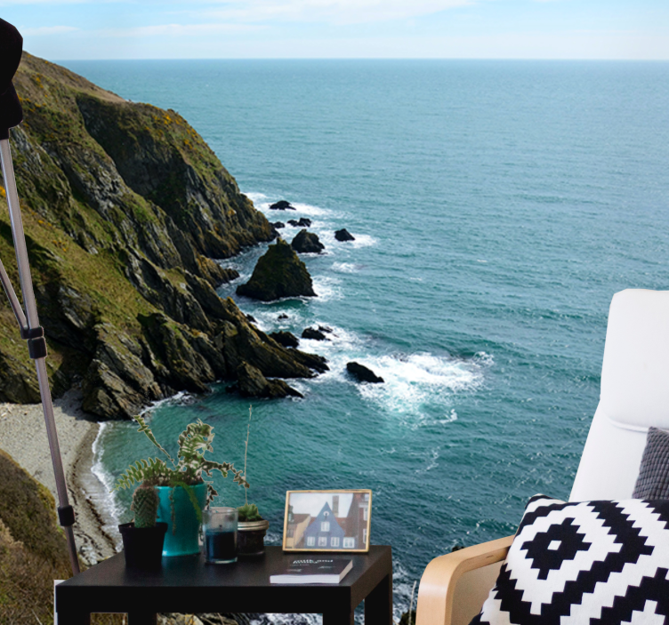 Fototapeter landskap havsstenstruktur - Tenstickers