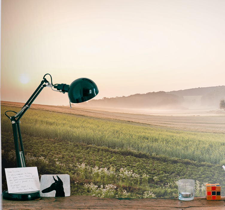 Fototapeter landskap lugna gröna ängar - Tenstickers