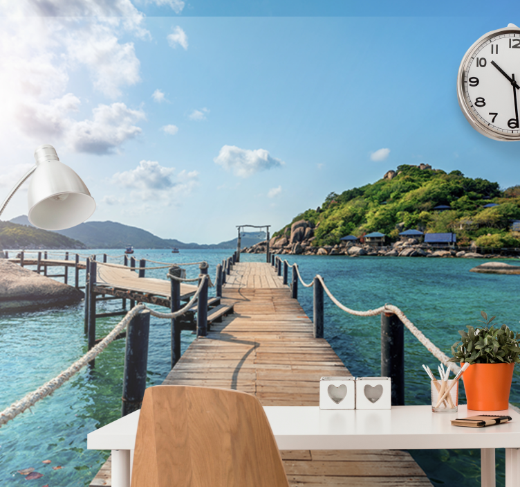 Fototapeter landskap lugna kuststigar - Tenstickers