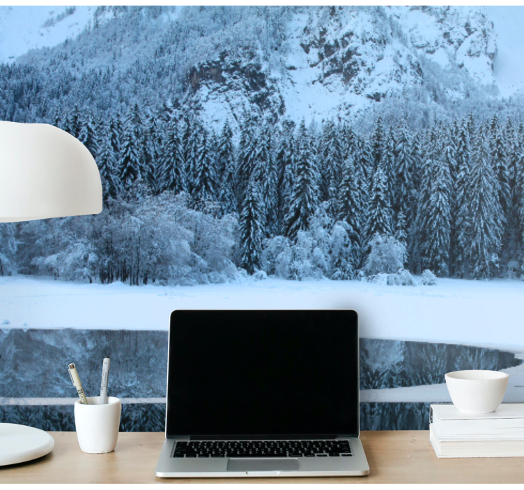 Fototapeter landskap lugnt vinterlandskap - Tenstickers