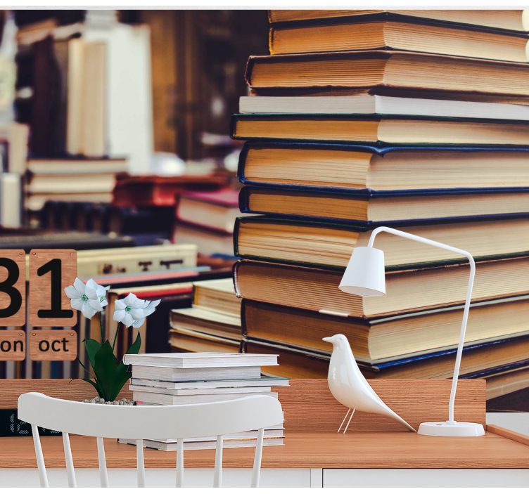 Fototapeter landskap stacked literature kollektion - Tenstickers