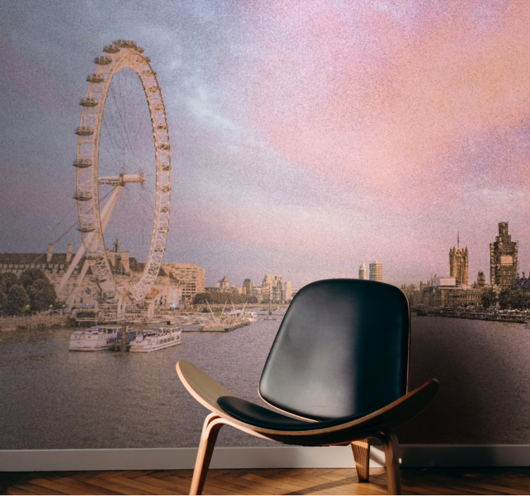Fototapeter london utsikt över london eye - Tenstickers