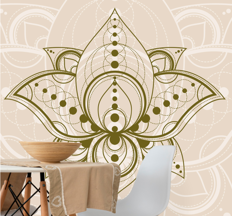 Fototapeter mandala elegant lotusdesign - Tenstickers