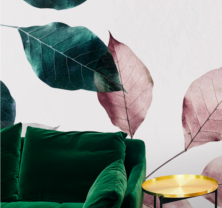 Fototapeter natur eleganta blad elementen - Tenstickers