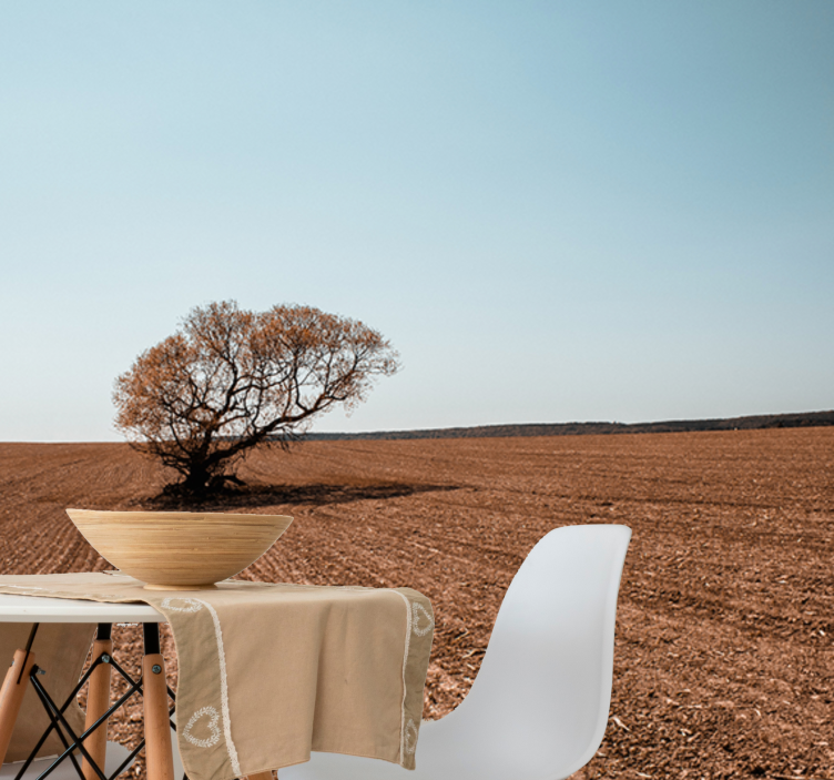 Fototapeter natur ensam träd landskap - Tenstickers