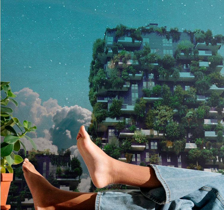 Fototapeter natur grön vertikal trädgård - Tenstickers