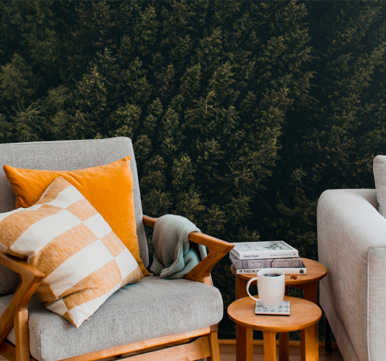 Fototapeter natur grönskande tak - Tenstickers