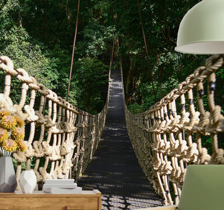 Fototapeter natur hängande skogsstig - Tenstickers