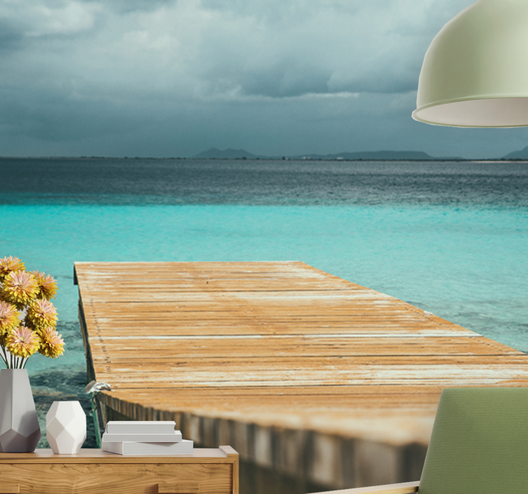 Fototapeter natur lugn sjöbrygga - Tenstickers