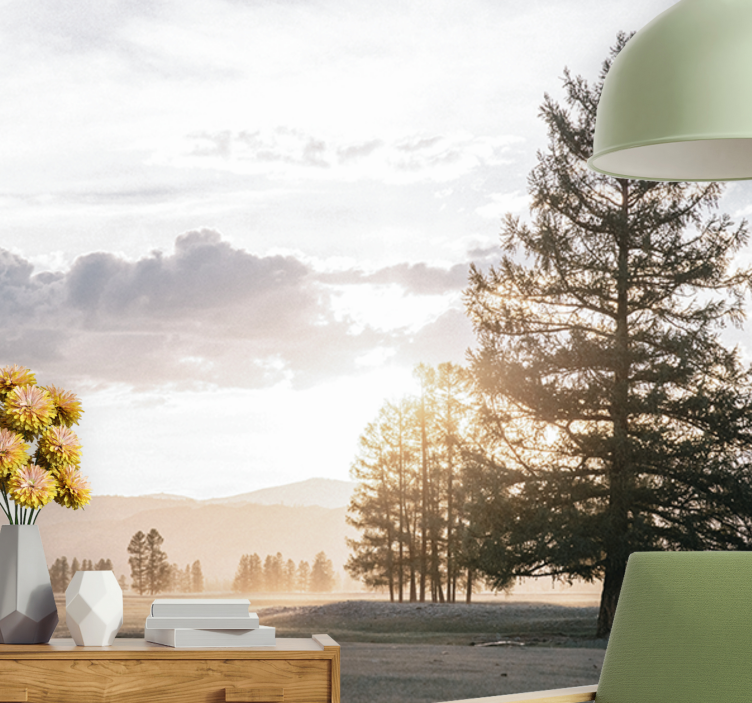 Fototapeter natur stilla tall silhuett - Tenstickers