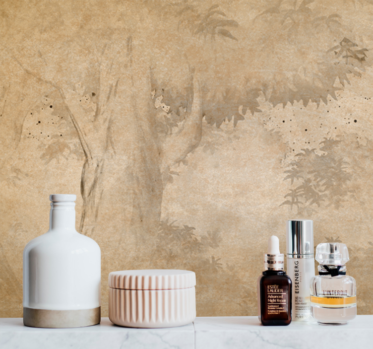 Fototapeter natur trä silhuett bakgrund - Tenstickers