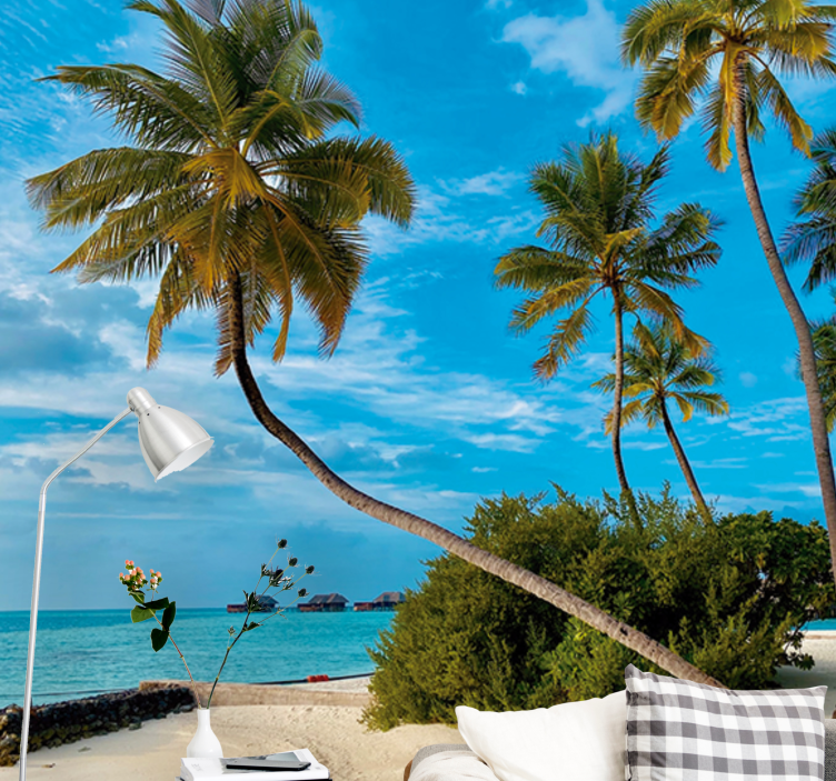 Fototapeter natur tropisk palm landskap - Tenstickers