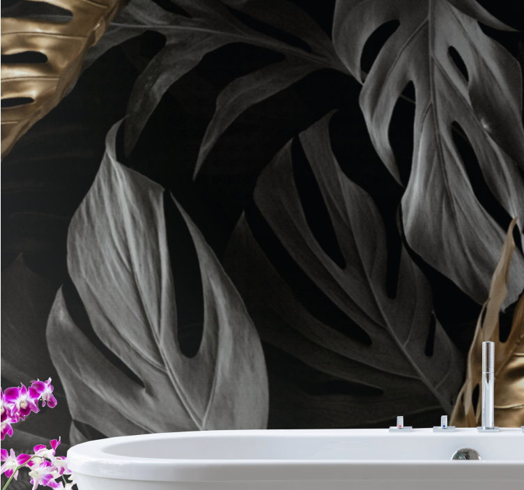 Fototapeter natur tropiska bladkoncept - Tenstickers