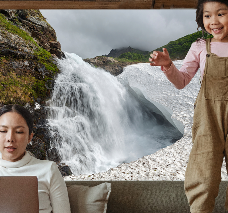 Fototapeter natur vattenfallscen utsikt - Tenstickers