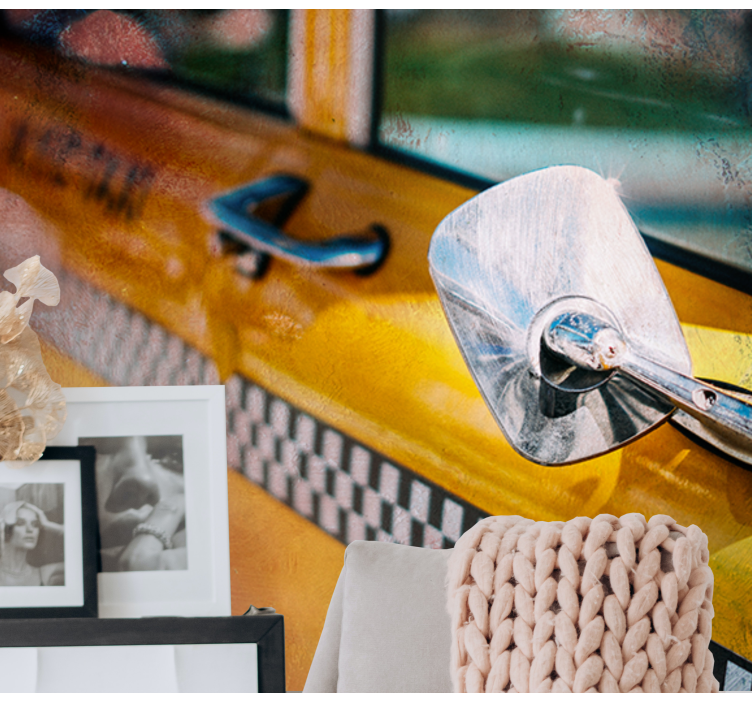 Fototapeter new york ikonisk gul taxi - Tenstickers