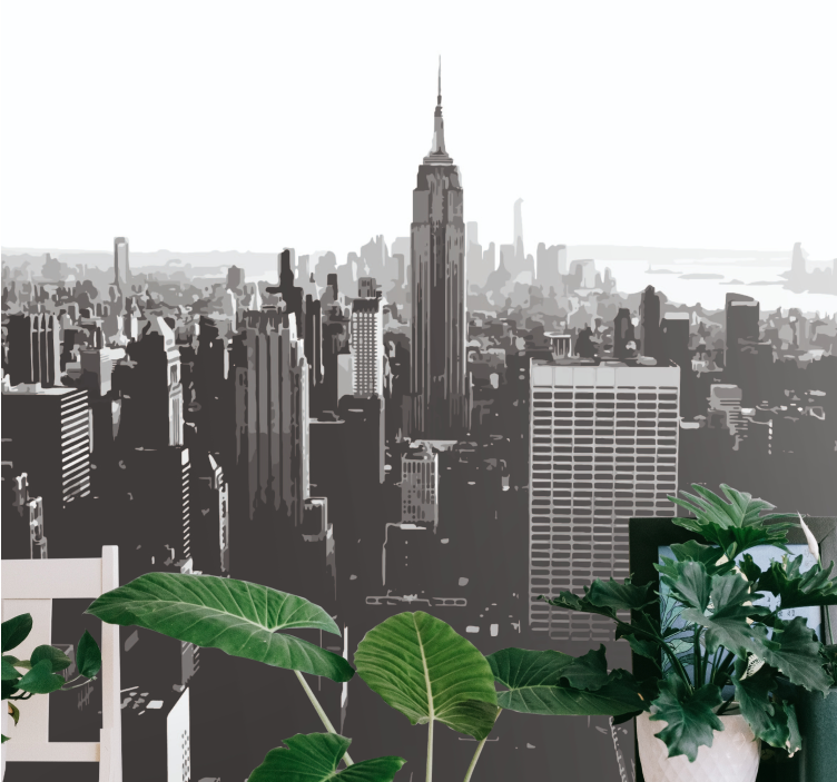 Fototapeter new york skyline med empire state - Tenstickers
