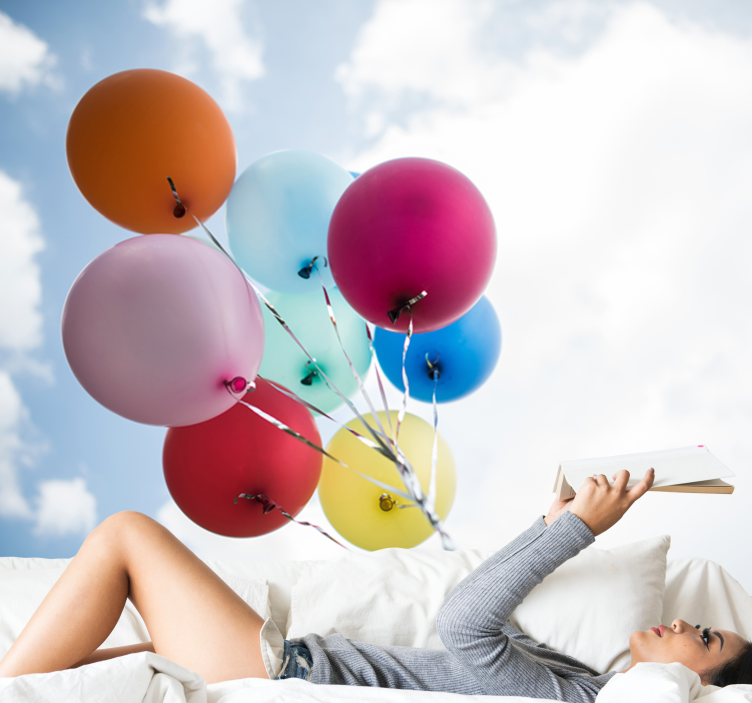 Fototapeter Övriga blommor färgglad ballongsamling - Tenstickers