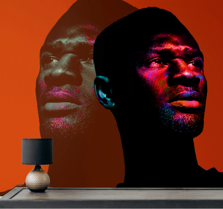 Fototapeter personer dynamiska porträtt silhuetter - Tenstickers