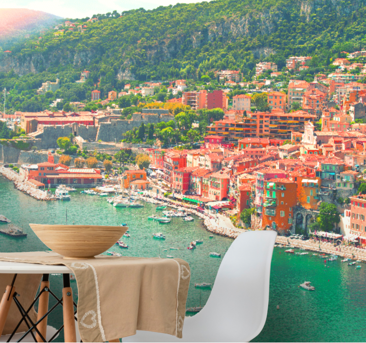 Fototapeter städer och länder havsby perspektiv - Tenstickers