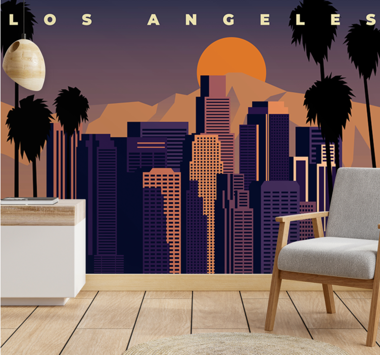 Fototapeter städer och länder los angeles skyline - Tenstickers