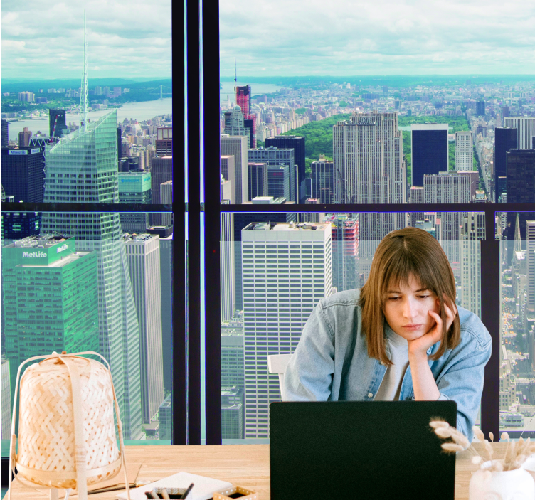 Fototapeter städer och länder new yorks skyline - Tenstickers