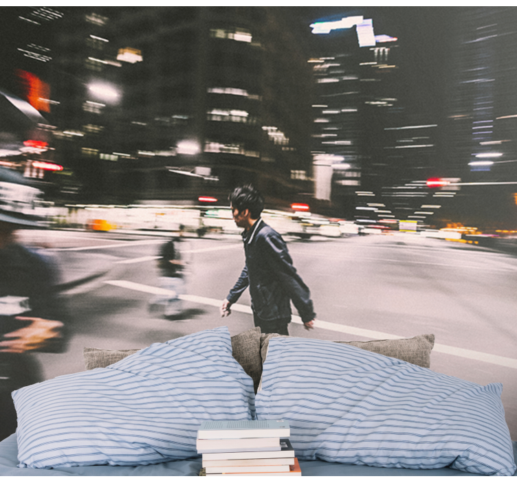 Fototapeter städer och länder urban nattåka - Tenstickers