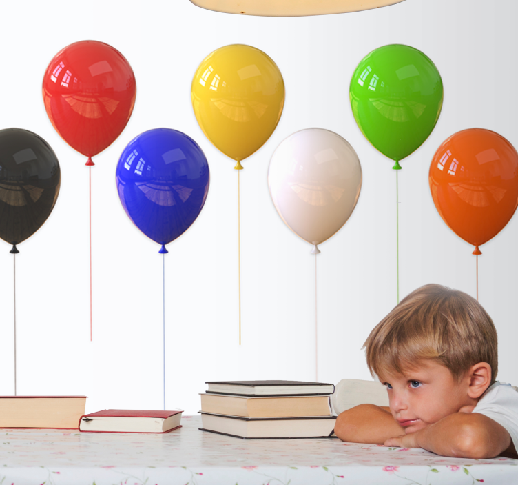 Fototapeter textur och mönster färgglad ballongutställning - Tenstickers