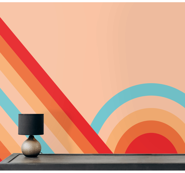 Fototapeter textur och mönster retro geometriska mönster - Tenstickers