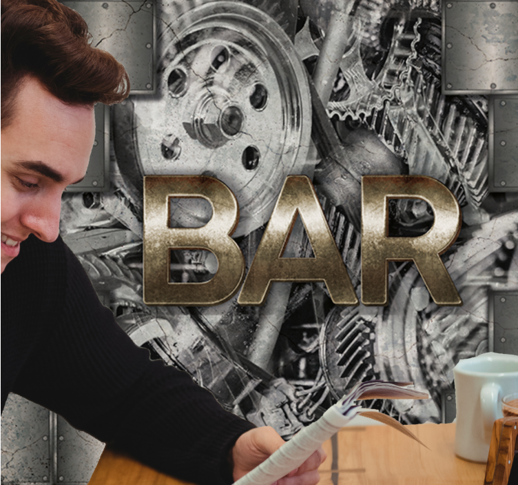 Fototapeter urban konst industriell växelbokstäver - Tenstickers