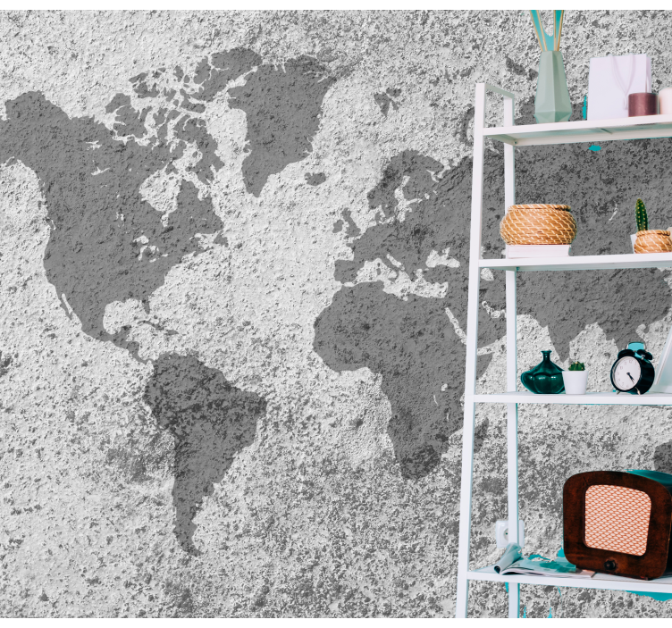 Fototapeter världskarta konstnärlig globkarta - Tenstickers