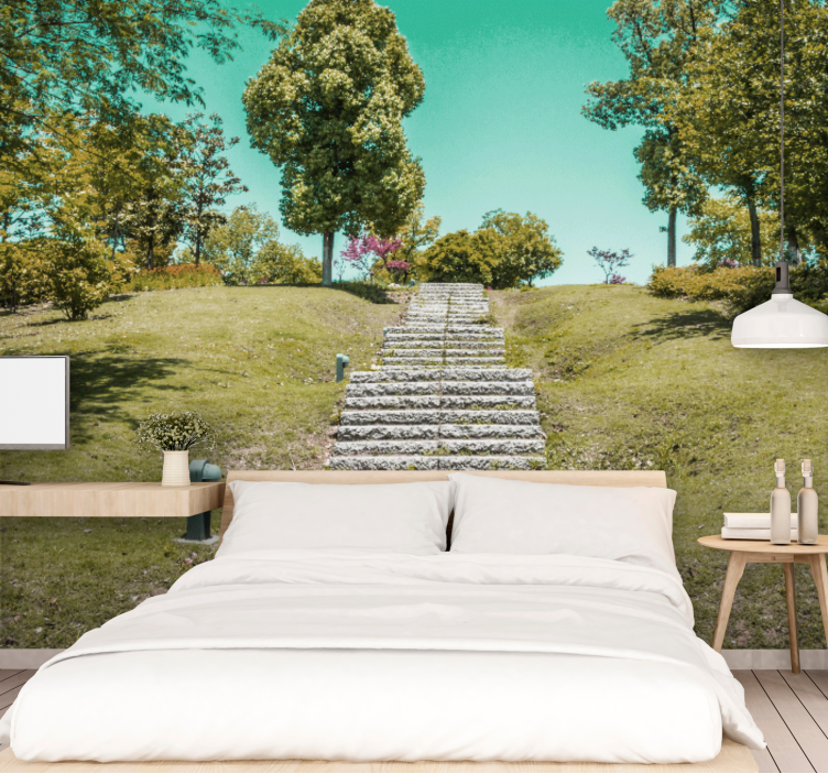 Gångväg trädgård bangkok äktenskap fototapeter - Tenstickers