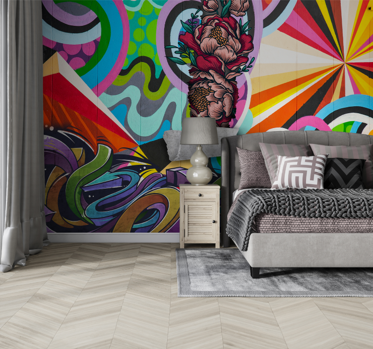 Graffiti urban konst fototapet - Tenstickers