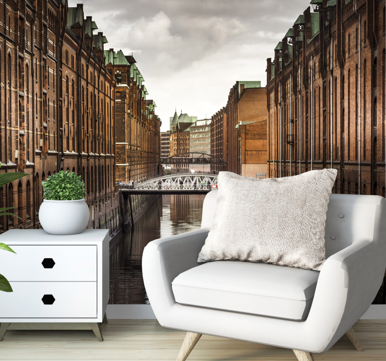 Historisk kanalutsikt Fototapeter Berlin - Tenstickers