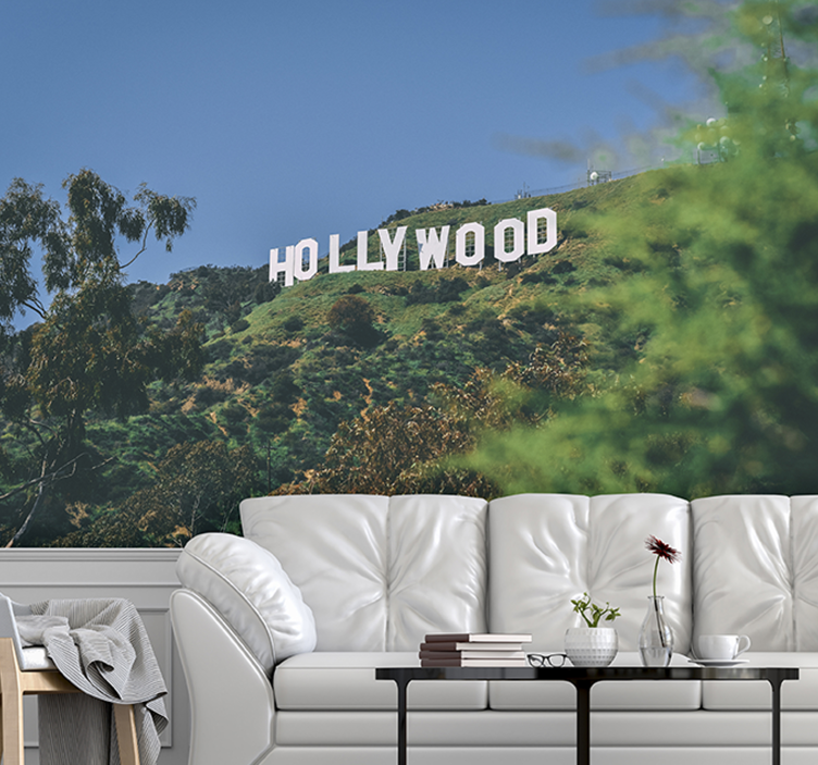 Hollywood skylt fototapet - Tenstickers