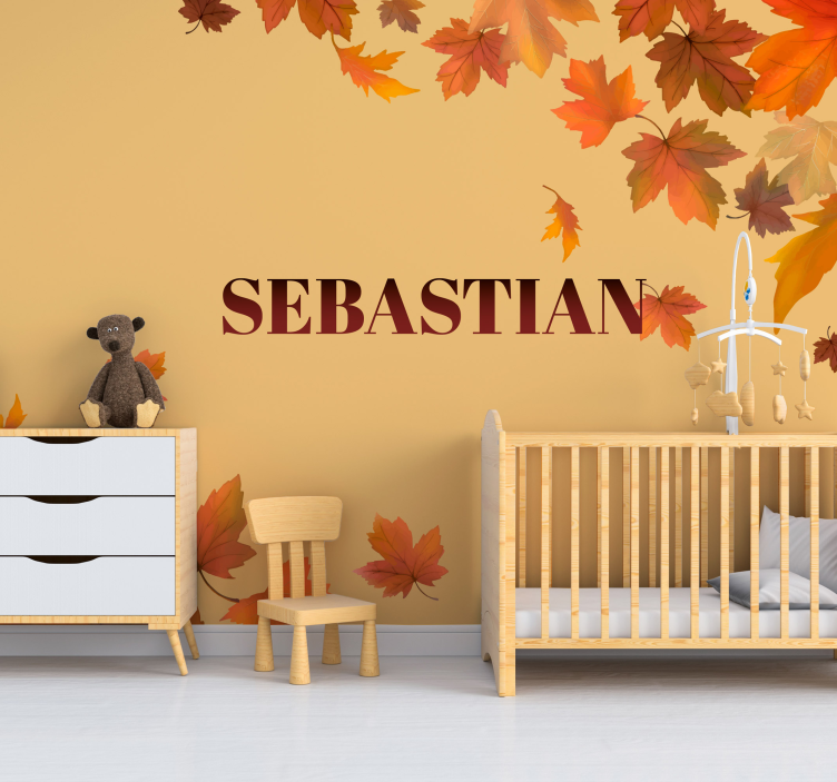 Höstlövsarrangemang Fototapeter Blommor - Tenstickers