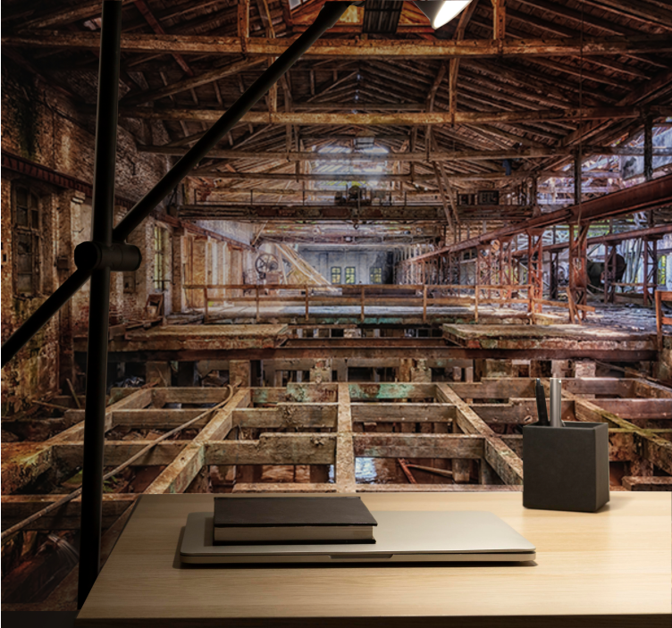 Industriell byggnad interiör modern fototapeta - Tenstickers